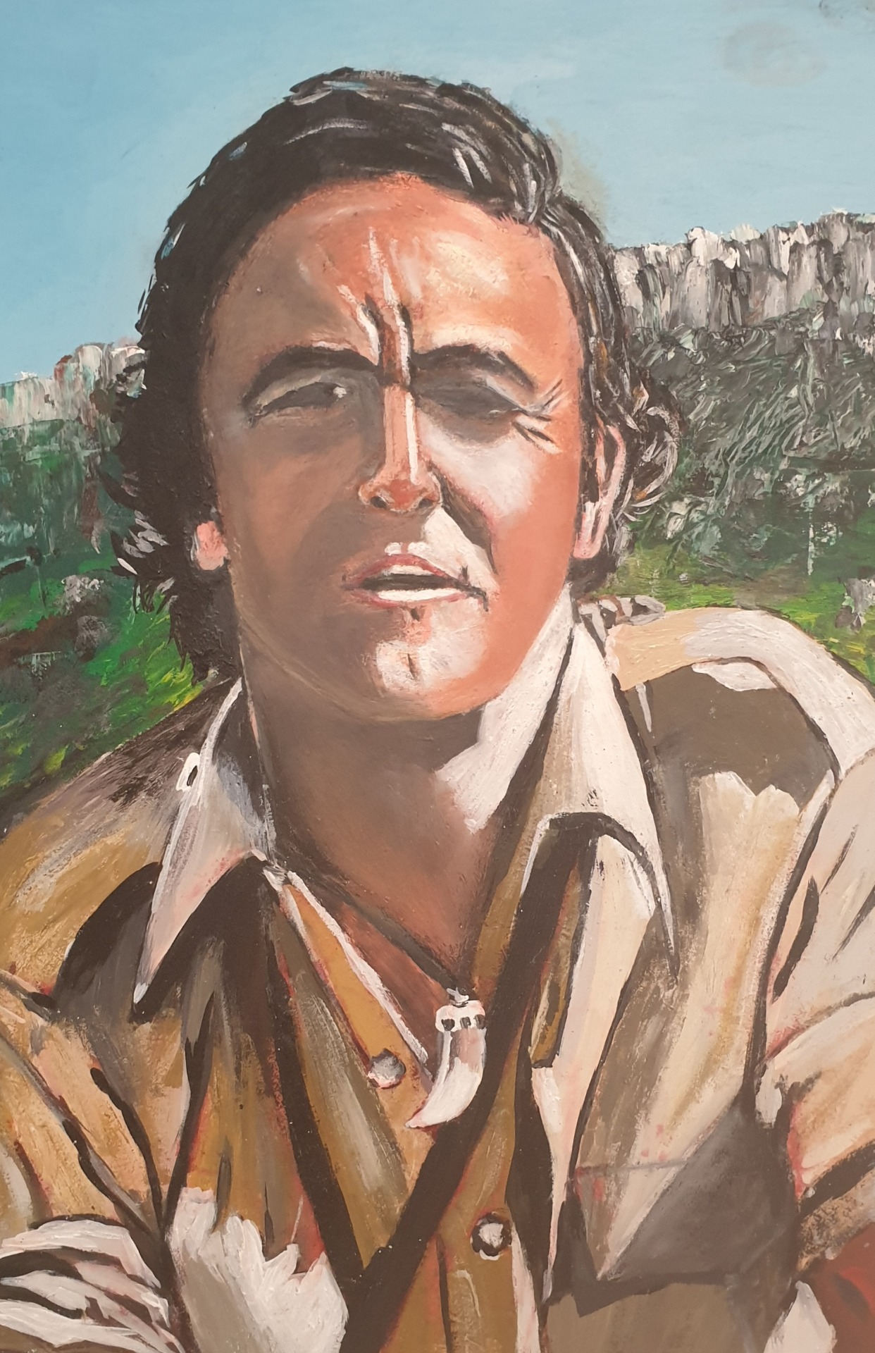 Félix Rodríguez de la Fuente. Óleo sobre madera. Este es mi humilde homenaje al mayor naturalista español de todos los tiempos.